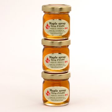 Amber Maple Syrup in Miniature Jars- 32 mL x 3