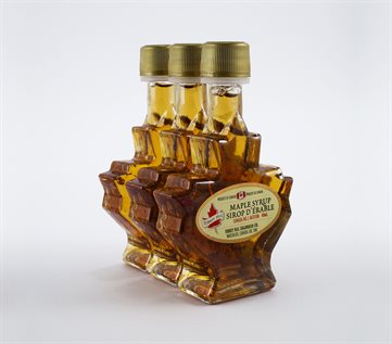 Amber Maple Syrup in Miniature Glass Maple- 40 mL x 3