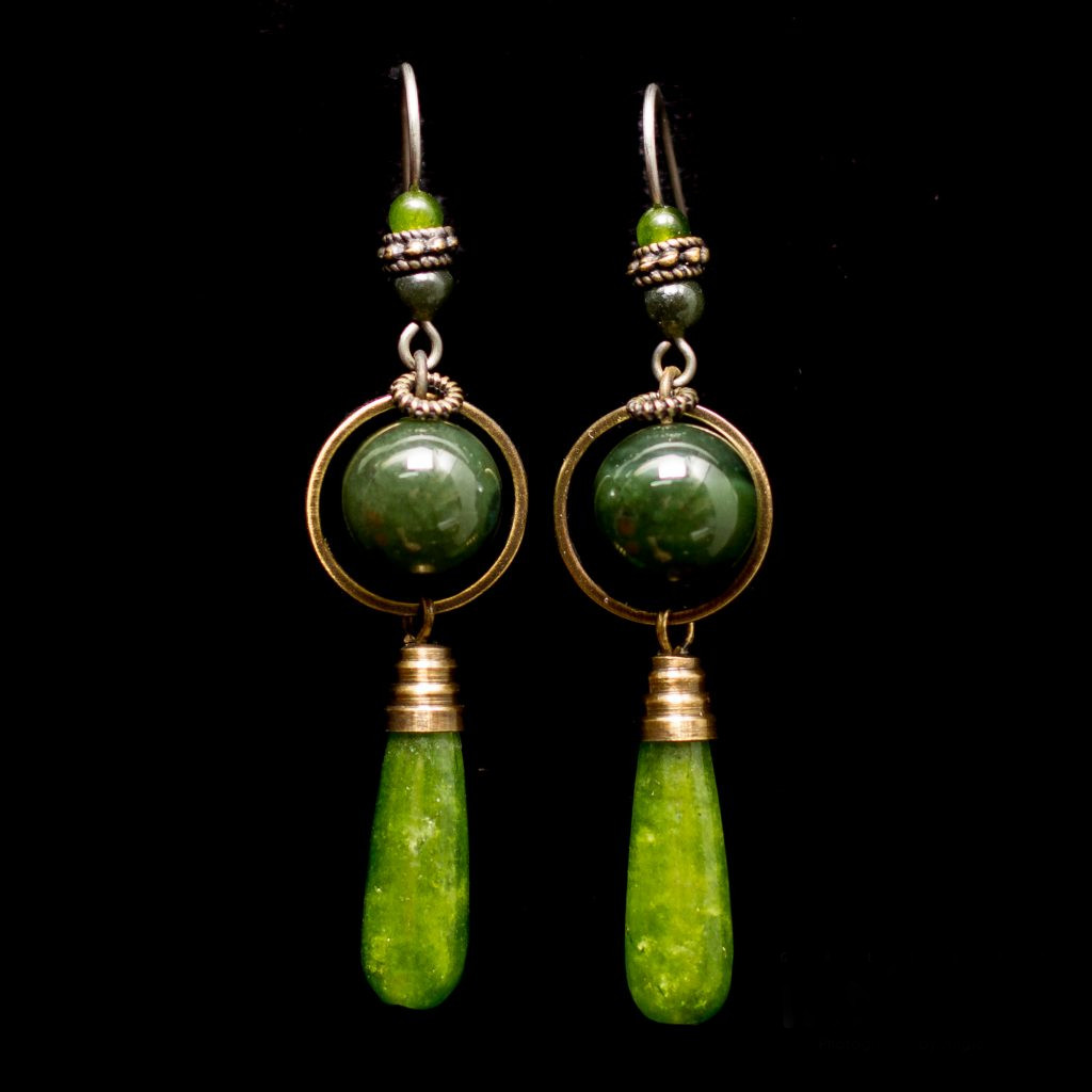 Jade Drop Earrings - Gallery Indigena