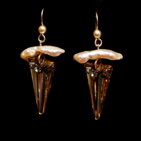 Champagne Creme Drop Earrings