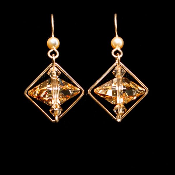 Champagne Creme Drop Earrings