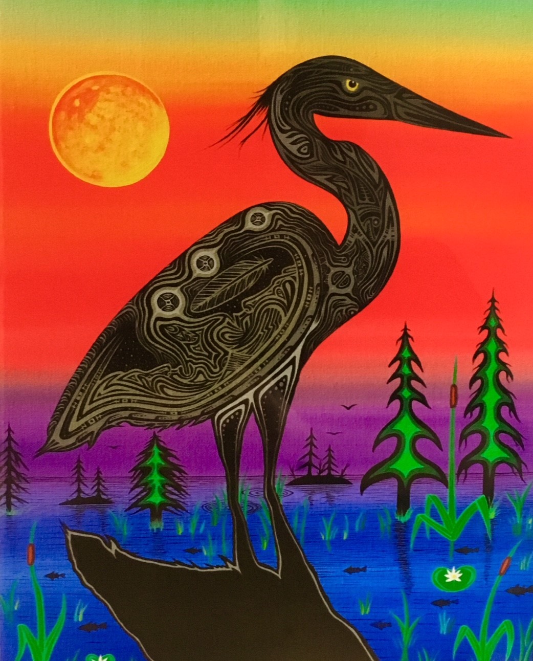 Evening Crane - Gallery Indigena