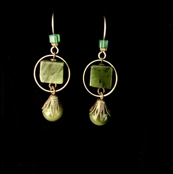 Jade Drop Earrings