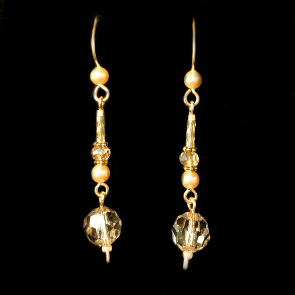 Champagne Creme Drop Earrings